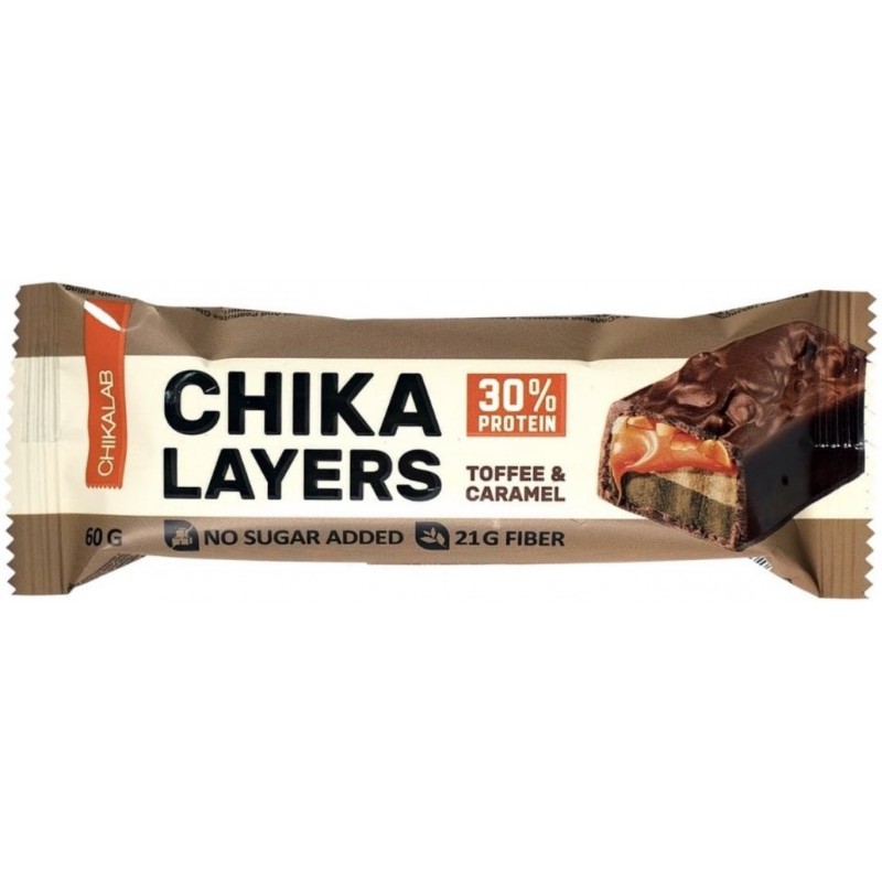 Bombbar Chika layers proteiinibatoon 60 g - soolane karamell